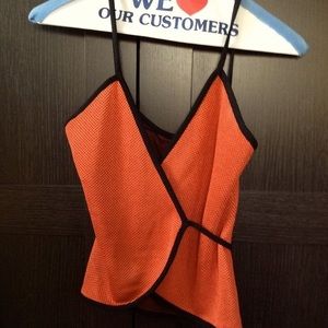 wrap top beautiful orange, material is cool